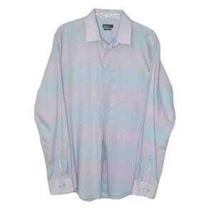🆕 Bar III Slim Fit Stretch Collar Button down Dress-shirt Size L